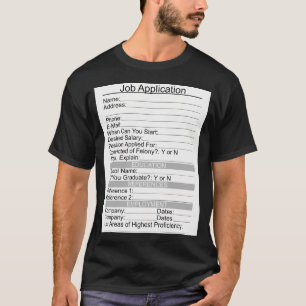 Beängstigende Bewerbungskosten T-Shirt