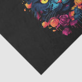 Beängstigende Black Cat Halloween-Dekoupage Seidenpapier (Ausschnitt)