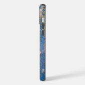 Beängstigende blaue Farbe Textur iPhone Hülle (Linke Seite)