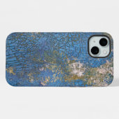 Beängstigende blaue Farbe Textur iPhone Hülle (Rückseite (Horizontal))