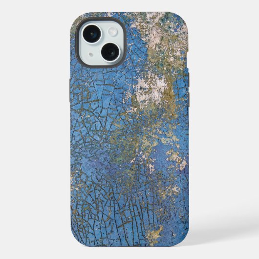 Beängstigende blaue Farbe Textur iPhone Hülle (Rückseite)