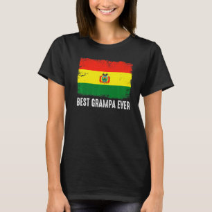 Beängstigende Bolivienflagge Beste Grampa je patri T-Shirt