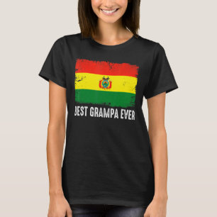 Beängstigende Bolivienflagge Beste Grampa je patri T-Shirt