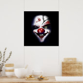 beängstigende böse Clown-Halloween-Party-Plakat AB Poster (Küche)