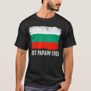 Beängstigende bulgarische Flagge Bestes Papa-je-Pa T-Shirt
