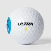 Beängstigende Cartoon-Abbildung Golfball (Logo)