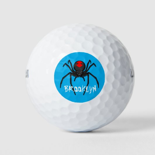 Beängstigende Cartoon-Abbildung Golfball (Vorderseite)