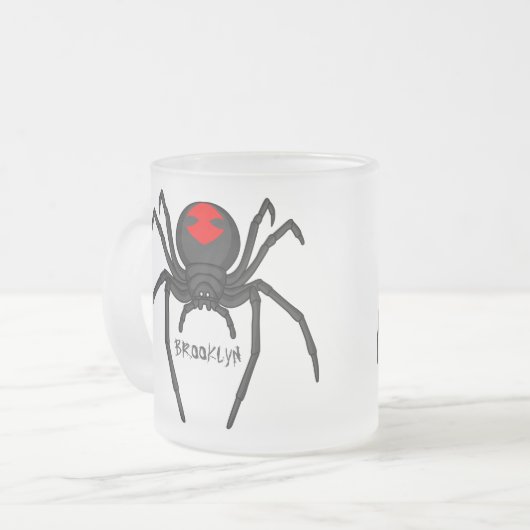 Beängstigende Cartoon-Abbildung Mattglastasse (Vorderseite Links)