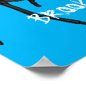 Beängstigende Cartoon-Abbildung Poster (Ecke)