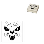 Beängstigende Cat-Face-Briefmarke Gummistempel (Stempel)