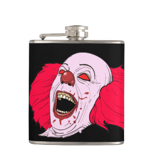 Beängstigende Clown Flasche Flachmann