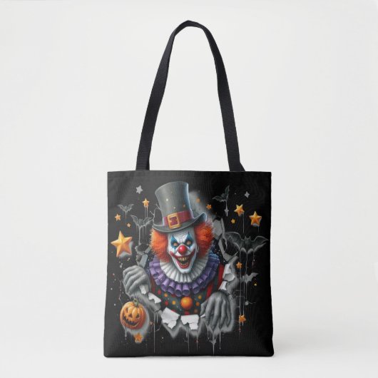 Beängstigende Clown Halloween-Beutel-Tasche Tasche (Vorderseite)