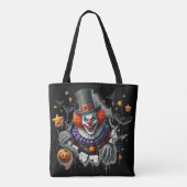Beängstigende Clown Halloween-Beutel-Tasche Tasche (Rückseite)