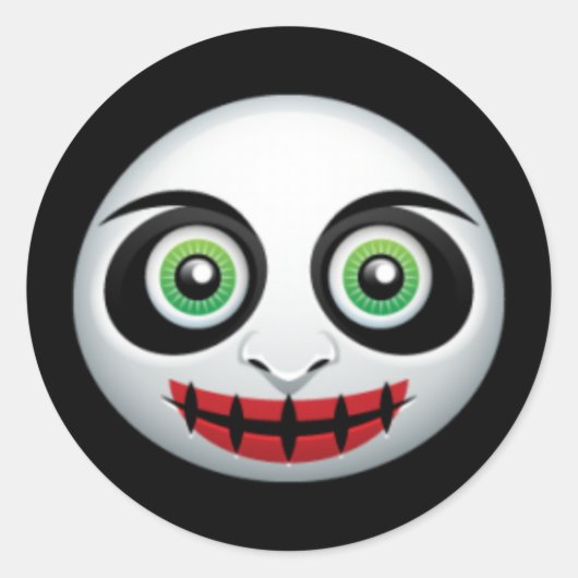 Beängstigende Clown Halloween Stickers (Vorderseite)