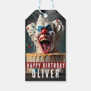Beängstigende Clown Themed angepasste Geschenktast Geschenkanhänger