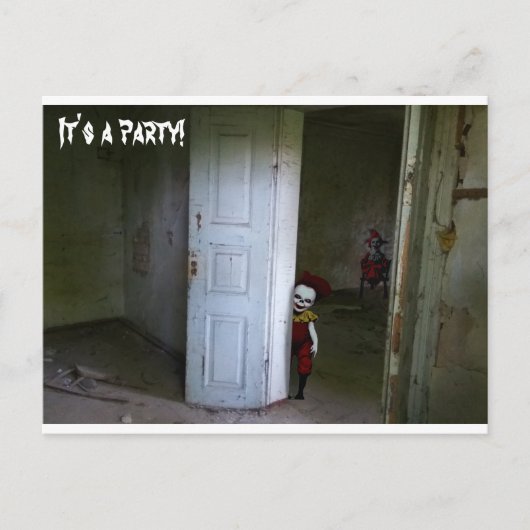 Beängstigende Clowns Einladung Postkarte (Vorderseite)