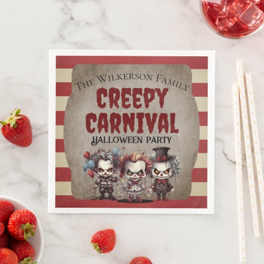 Beängstigende Clowns Halloween-Party Serviette (Beispiel)
