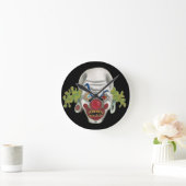 Beängstigende Clowzeit Runde Wanduhr (Zuhause)