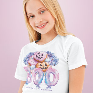 Beängstigende Cookies Rosa Lila Halloween-Sleepove T-Shirt