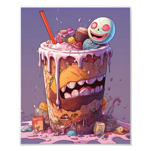 Beängstigende Creepische Lebensmittel Fotodruck (Vorne)