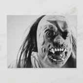 Beängstigende Creepy Mask Feiertagspostkarte (Vorderseite)