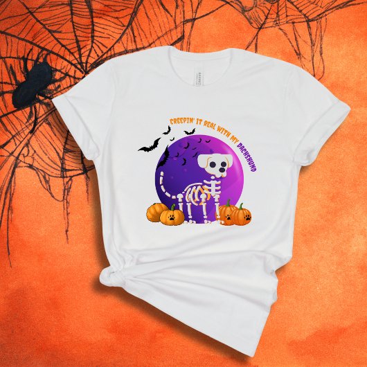 Beängstigende Dackel Halloween Vollmond T - Shirt