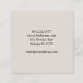 Beängstigende Dämonengesicht mit Hörnern Quadratische Visitenkarte (Rückseite)