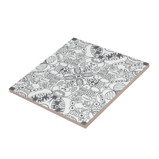 Beängstigende Doodles, die Ihnen einen Fehler bere Fliese (Seite)