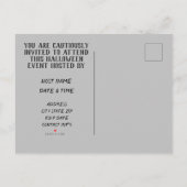 Beängstigende Einladung - Postkarte (Rückseite)