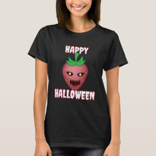 Beängstigende Erdbeere glückliche Halloween-Frucht T-Shirt