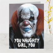 BEÄNGSTIGENDE EVIL CLOWING FÜR IHRE RIESIGEN GREET KARTE (Gelbe Blume)