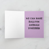 BEÄNGSTIGENDE EVIL CLOWN BIRTHDAY FUNNY Grußkarte Karte (Innenseite)