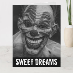 BEÄNGSTIGENDE EVIL CLOWN BIRTHDAY SWEET DREAMS Car Karte