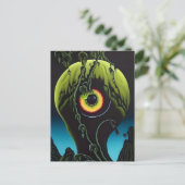 Beängstigende Eyeball-Pflanze Postkarte (Stehend Vorderseite)