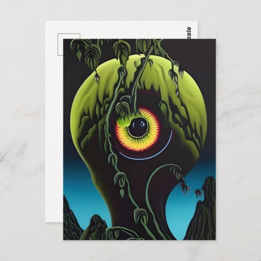 Beängstigende Eyeball-Pflanze Postkarte (Vorne/Hinten)