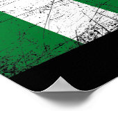 Beängstigende Fahne des Patriotischen Nigeria Männ Poster (Ecke)