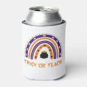 Beängstigende Farbenfrohe Rainbow Halloween Lehrer Dosenkühler (Kanne Vorderseite)