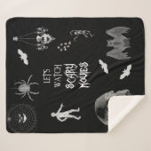 Beängstigende Filme Halloween Sherpa Blanket Sherpadecke (Vorderseite (Horizontal))