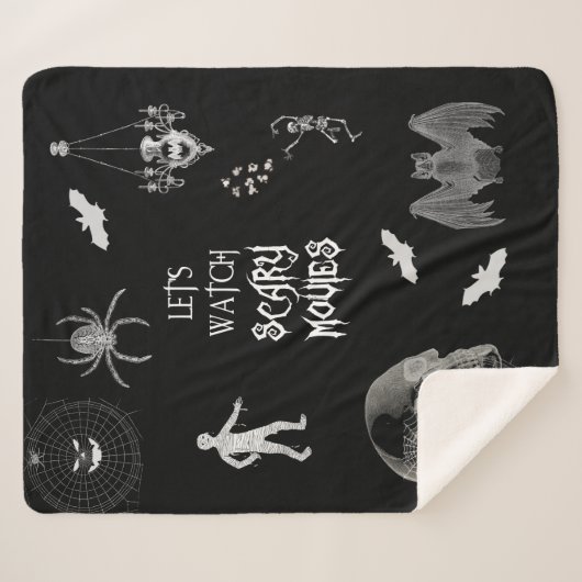 Beängstigende Filme Halloween Sherpa Blanket Sherpadecke (Vorderseite (Horizontal))