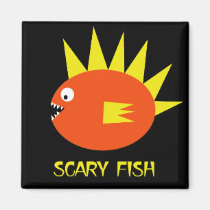Beängstigende Fische! Magnet