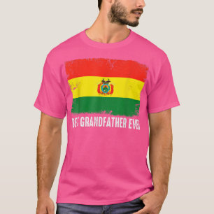 Beängstigende Flagge Boliviens Bester Großvater je T-Shirt