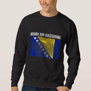 Beängstigende Flagge Bosniens und Herzegowinas Sweatshirt