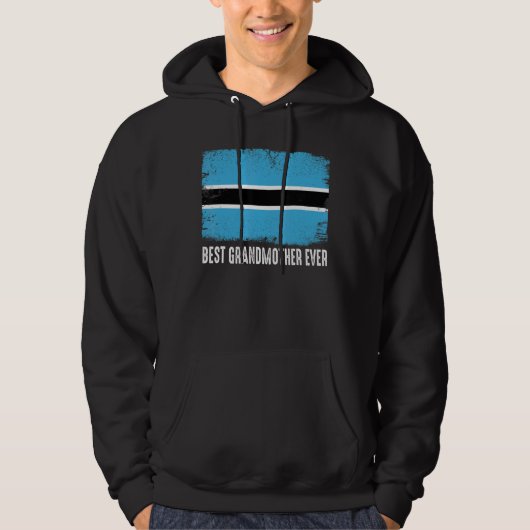 Beängstigende Flagge Botswanas Beste Großmutter je Hoodie (Vorderseite)