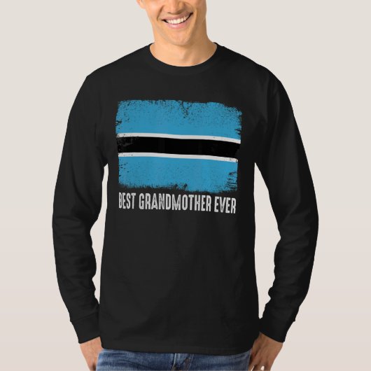 Beängstigende Flagge Botswanas Beste Großmutter je T-Shirt (Vorderseite)