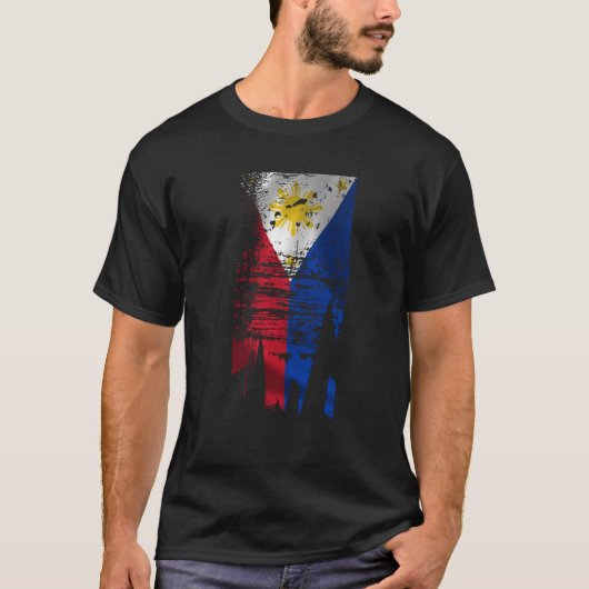Beängstigende Flagge der Phillipinen T-Shirt (Vorderseite)