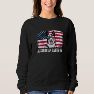 Beängstigende Flagge der USA - australische Rinder Sweatshirt