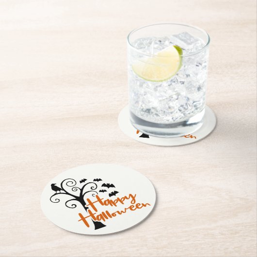 Beängstigende Fledermaus-Klaue Runder Pappuntersetzer (Vor Ort)