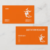 beängstigende Fliegenwitze in Neonorange Visitenkarte (Vorne/Hinten)