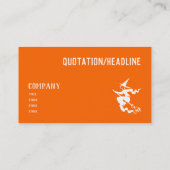 beängstigende Fliegenwitze in Neonorange Visitenkarte (Rückseite)