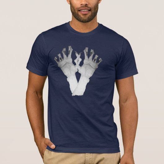 Beängstigende gerissene Monsterhand T-Shirt (Vorderseite)